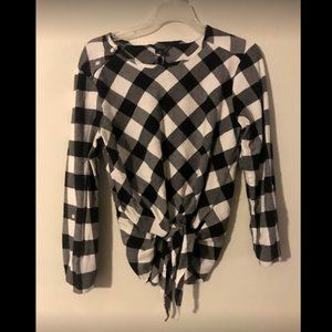 Hayes Plaid Shirt with knot tie